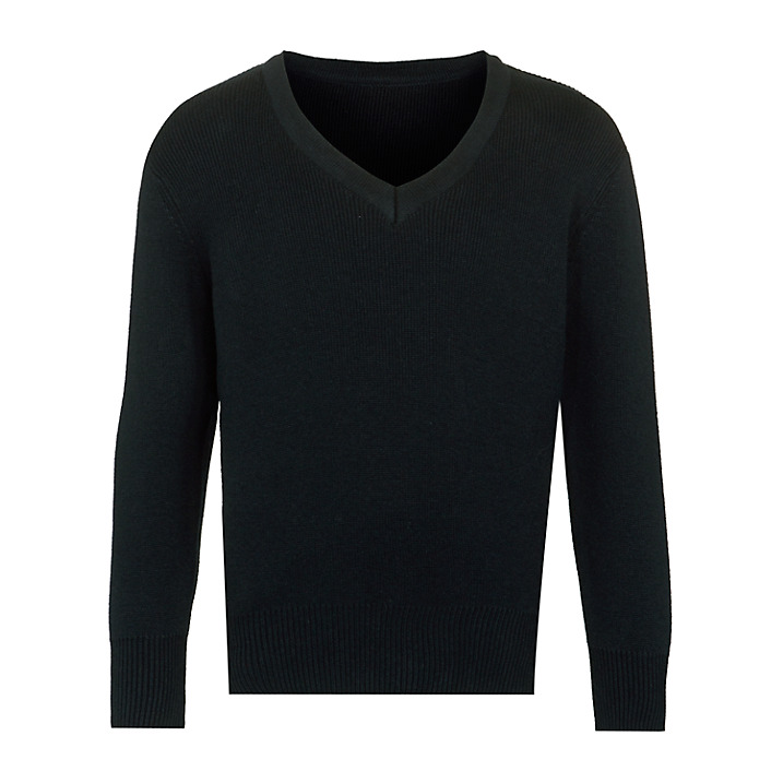 Black Unisex V-Neck Knitted Jumper – Kedaph Schoolwear – Milton Keynes