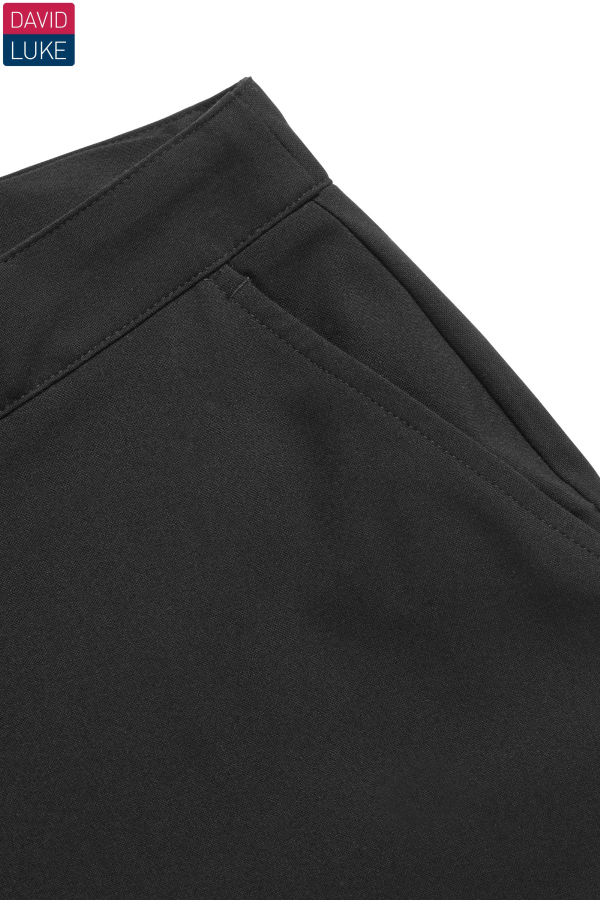 David Luke Girls Slim Fit Trouser with Pockets - Black